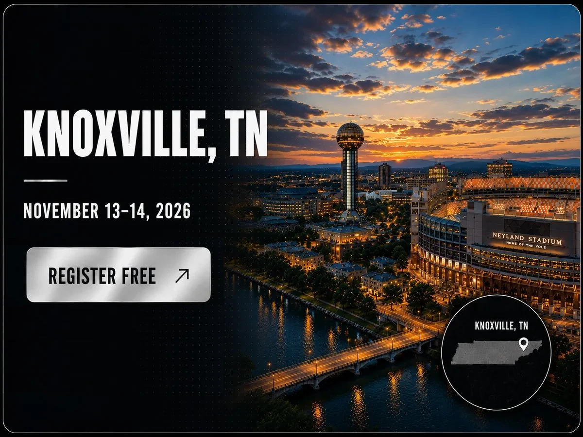 Knoxville, TN - November 13-14, 2026 - Register Free